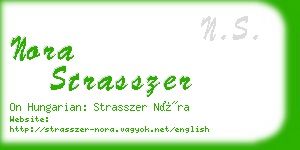 nora strasszer business card